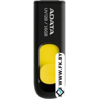 USB Flash A-Data DashDrive UV128 Black/Yellow 16GB (AUV128-16G-RBY)