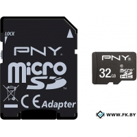 Карта памяти PNY MicroSDHC Standard 32GB (SDU32GSTA-EF)