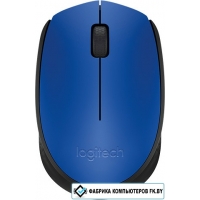 Мышь Logitech M171 Wireless Mouse синий/черный [910-004640]