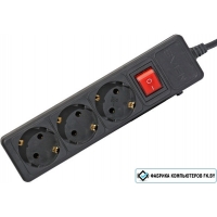 Сетевой фильтр SVEN Optima Base 3 розетки, черный, 5 м