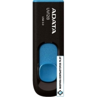 USB Flash A-Data DashDrive UV128 Black/Blue 64GB (AUV128-64G-RBE)