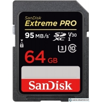 Карта памяти SanDisk Extreme PRO V30 SDXC 64GB [SDSDXXG-064G-GN4IN]