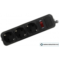 Сетевой фильтр ExeGate 3 розетки, 3 м, черный (SP-3-3B)