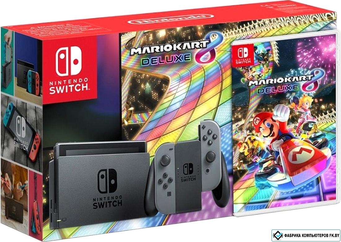 Igrovaya Pristavka Nintendo Switch Mario Kart 8 Deluxe Seryj Kupit V Minske Ceny Harakteistiki Otzyvy Pokupatelej