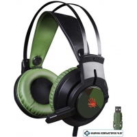 Наушники A4Tech Bloody J450 (черный/зеленый)