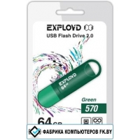 USB Flash Exployd 570 64GB (зеленый) [EX-64GB-570-Green]