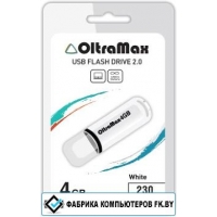 USB Flash Oltramax 230 4GB (белый) [OM-4GB-230-White]