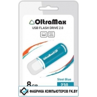 USB Flash Oltramax 230 8GB (бирюзовый) [OM-8GB-230-St Blue]