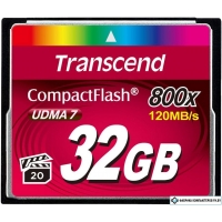 Карта памяти Transcend 800x CompactFlash Premium 32GB (TS32GCF800)