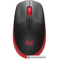 Мышь Logitech M190 (черный/красный)