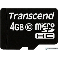 Карта памяти Transcend microSDHC (Class 10) 4GB (TS4GUSDC10)