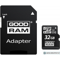 Карта памяти GOODRAM M1AA microSDHC M1AA-0320R12 32GB (с адаптером)