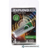 USB Flash Exployd 530 4GB (зеленый)