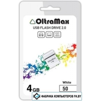 USB Flash Oltramax 50 4GB (белый)