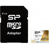 Карта памяти Silicon-Power Superior Pro microSDXC SP512GBSTXDU3V20AB 512GB (с адаптером)