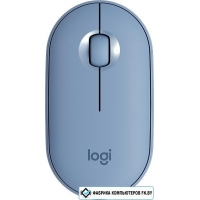 Мышь Logitech M350 Pebble (голубой)