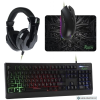 Клавиатура + мышь с ковриком + наушники SmartBuy SBC-777G-K