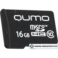 Карта памяти QUMO microSDHC QM16GMICSDHC10NA 16GB