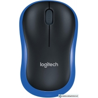 Мышь Logitech M185 (черный/синий)
