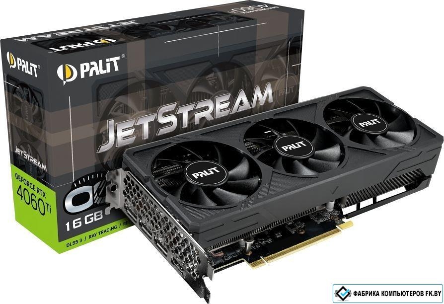 Видеокарта Palit GeForce RTX 4060 Ti JetStream OC 16GB