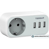 Сетевой фильтр Tessan TS-329 (серый)