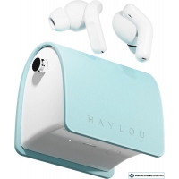 Наушники Haylou T87 Lady Bag (белый/бирюзовый, с цепочкой)
