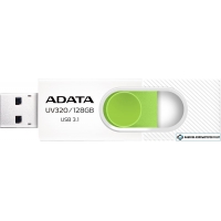 USB Flash ADATA UV320 128GB (белый/зеленый)