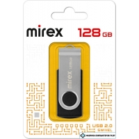 USB Flash Mirex Color Blade Swivel Rubber 2.0 128GB 13600-FMURS128