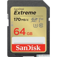 Карта памяти SanDisk Extreme SDXC SDSDXV2-064G-GNCIN 64GB