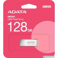 USB Flash ADATA UR350 128GB UR350-128G-RSR/BG (серебристый/коричневый)