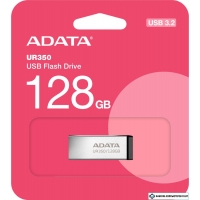 USB Flash ADATA UR350 128GB UR350-128G-RSR/BK (серебристый/черный)