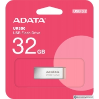 USB Flash ADATA UR350 32GB UR350-32G-RSR/BG (серебристый/коричневый)