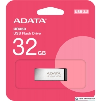 USB Flash ADATA UR350 32GB UR350-32G-RSR/BK (серебристый/черный)