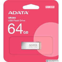 USB Flash ADATA UR350 64GB UR350-64G-RSR/BG (серебристый/коричневый)