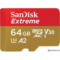 Карта памяти SanDisk Extreme microSDXC SDSQXAH-064G-GN6MN 64GB