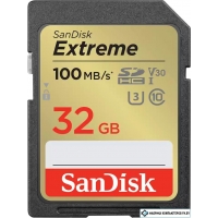 Карта памяти SanDisk Extreme SDHC SDSDXVT-032G-GNCIN 32GB