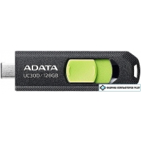 USB Flash ADATA UC300 128GB (черный/зеленый)