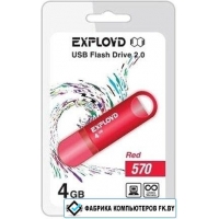 USB Flash Exployd 570 4GB (красный)