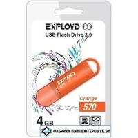 USB Flash Exployd 570 4GB (оранжевый)