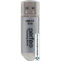 USB Flash Perfeo E01 8GB (серебристый)