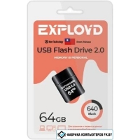USB Flash Exployd 640 64GB (черный)