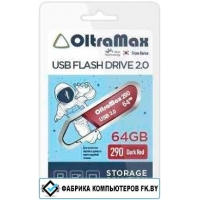 USB Flash OltraMax 290 64GB (красный) USB Flash OltraMax 290 64GB (красный)