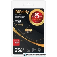 Карта памяти DiGoldy Extreme Pro microSDXC 256GB DG256GCSDXC10UHS-1-ElU3 W