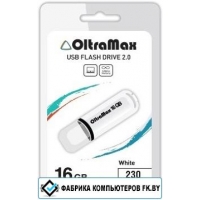 USB Flash OltraMax 230 16GB (белый) [OM-16GB-230-White]
