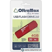 USB Flash OltraMax 310 4GB (красный)