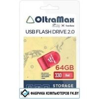USB Flash OltraMax 330 64GB (красный)