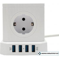 Сетевой фильтр Cablexpert TWR-5-U4-W-3