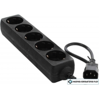 Удлинитель ExeGate 5 розеток, 0.5 м, черный (SPU-5-0.5B)