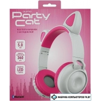 Наушники QUMO Party Cat (белый/розовый)