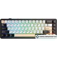 Клавиатура AULA F65 (черный/белый/розовый)